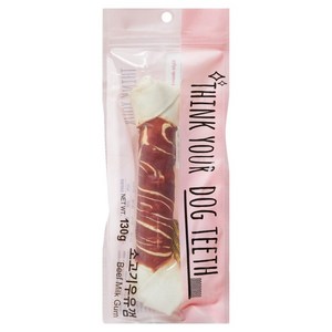 띵크유어도그티 강아지 딩고껌 특대형 1P, 소고기, 130g, 1개