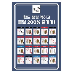 AAHM 홀덤족보 패트지 A2, 핸드랭킹5, 1개