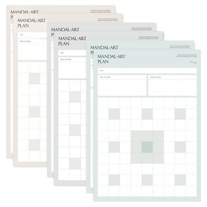 리코즈 만다라트 모노 플래너 3종 x 2p 세트, 혼합색상, 1세트