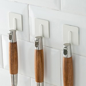 람스홈 주방 무타공 벽부착 후크, 화이트, 5개