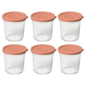 글라스락 햇밥용기 큰용량 690ml, 무드브릭, 6개