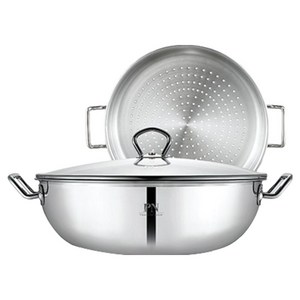 샤르텐 클래식 파티웍 + 찜기 세트, 32cm, 1세트
