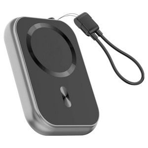 유엠투 3 in 1 PD 20W 마그네틱 고속 무선 충전 보조배터리 10000mAh, 그레이, UMPB-MF10K