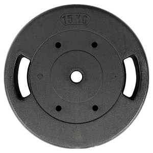 반석스포츠 PVC 코팅 K바벨 원판, 15kg, 1개, 블랙