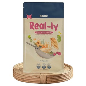 키츠 어덜트 고양이 리얼리 기능성 사료, 1kg, 1개, 닭 + 명태