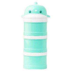 브라비 유아용 휴대용 3단 분유 케이스, 그린, 1개