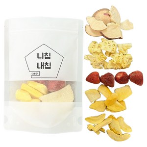 니칩내칩 딸기 복숭아 망고 파인애플 사과 동결건조과일 5종믹스 과일칩, 1개, 60g