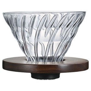 하리오 V60 글라스 드리퍼 월넛 VDG-02, 450ml, 단품, 1개