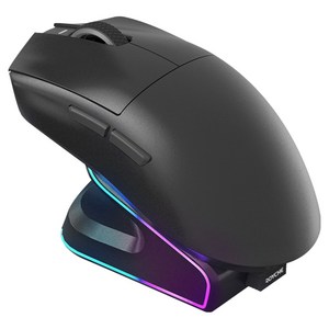 로이체 충전독 + RGB 게이밍 무선 마우스 세트 RDM-G510 BK, BLACK