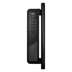 게이트맨 지문인식 GM-1000L + IoT 푸시풀 디지털도어락 + 보강판 + 설치부자재 세트 블랙, 방문설치