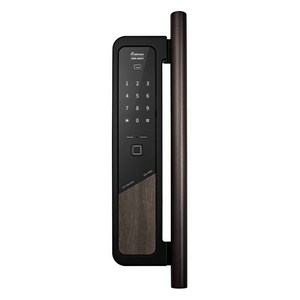 게이트맨 지문인식 GM-1000L + IoT 푸시풀 디지털도어락 + 보강판 + 설치부자재 세트 브라운, 방문설치