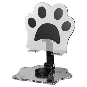 세컨드베스트 귀여운 고양이 스탠드 태블릿거치대 L, 블랙, 1개