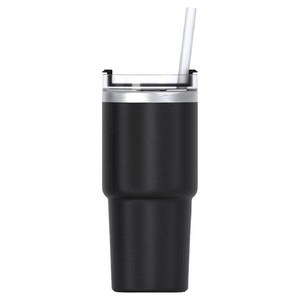 맥스컴코리아 STN 스테인리스304 스트로우 텀블러, 블랙, 1개, 600ml