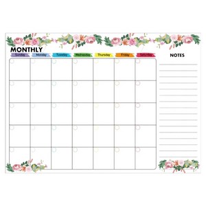 세컨드베스트 플라워 메모보드 화이트 monthly, 자석