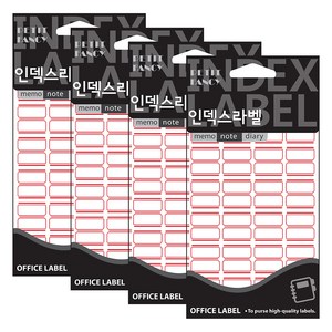 쁘띠팬시 인덱스 견출지 20-101R, 20개입, 4개