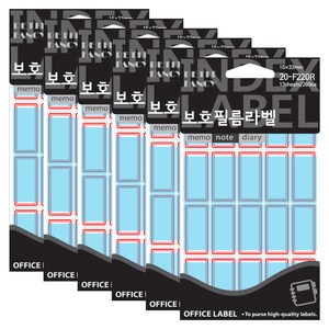 쁘띠팬시 라벨 보호필름 견출지 20-F220R, 빨강, 13개입, 6개