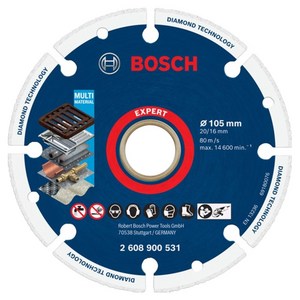 보쉬 EXPERT 다이아몬드 메탈휠 20/16mm x 105mm 2608900531, 1개