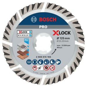 보쉬 PRO X-LOCK 다이아몬드 디스크 125 x 1.6 mm 2608615166, 1개