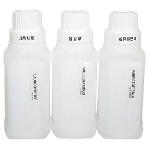세제 리필 소분용기 세제통 1L 3p + 라벨지 세트, 1세트