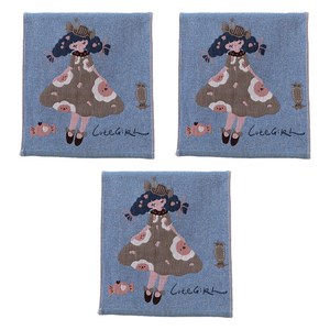All kitchen 북유럽풍 주방 핸드타올, 원피스 소녀, 3개