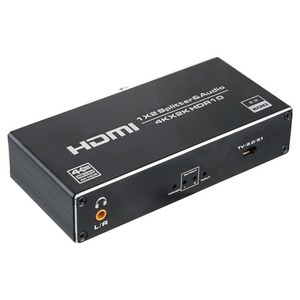컴스 2.0B 1-2 4K 60Hz UHD Coaxial 동축 SPDIF 광 오디오 추출 HDMI 분배기, 1개