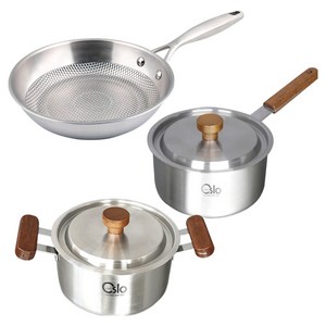 리빙글로리 인덕션 통5중 프라이팬 26cm + 통3중 편수 냄비 18cm + 양수 냄비 18cm 세트, 실버, 1세트, 통5중 프라이팬 26cm + 통3중 편수 냄비 18cm + 통3중 양수 냄비 18cm