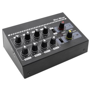 컴스 마트 배터리 내장 휴대가능 8채널 미니 마이크 믹서, BB211, 혼합색상