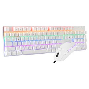 지클릭커 게이밍 키보드 청축 + 마우스 세트, WHITE, GMK-510X SPECIAL, 일반형