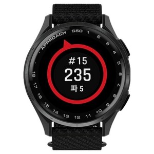 가민 어프로치 골프 GPS 스마트워치 S50, 블랙, 30.4mm, GPS + 블루투스