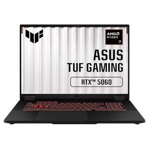 에이수스 2025 TUF 게이밍 노트북 A18 라이젠7 260 지포스 RTX 5060, 예거그레이, 512GB, 16GB, Free DOS, FA808UM-S8031