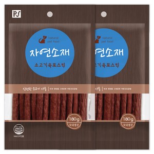 굿데이 강아지 자연소재 간식, 소고기육포스틱, 180g, 2개