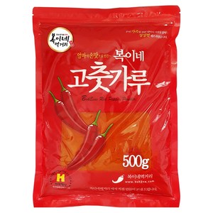 복이네먹거리 중국산 고운 고춧가루 보통맛 떡볶이용 소스용 일반, 500g, 1개
