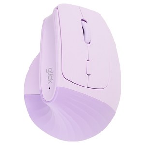 지클릭커 오피스프로 사무용 버티컬 인체공학 블루투스 무소음 무선 마우스, OP80, 퍼플