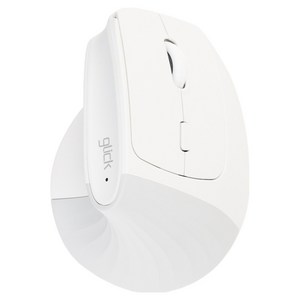 지클릭커 오피스프로 사무용 버티컬 인체공학 블루투스 무소음 무선 마우스 OP80, 화이트