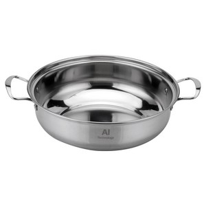 발룬피니 인덕션 IH 겸용 스텐 전골냄비, 28cm, 메탈릭실버, 1개