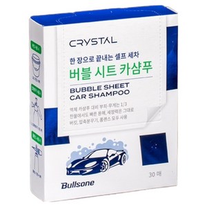 불스원 크리스탈 버블 시트 카샴푸, 30개, 1L