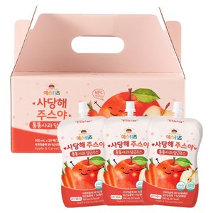 유기농마루 예스키즈 사당해주스야 통통사과 당근주스, 100ml, 20개
