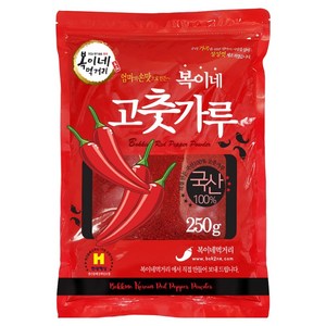 복이네먹거리 국산 고추가루 보통맛 김치 김장용, 250g, 1개
