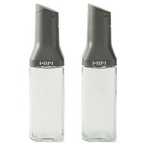 한샘 클리어 자동개폐 미니 오일병 그레이, 350ml, 2개
