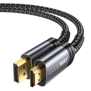 코드웨이 DP to HDMI 모니터 케이블, 1개, 1.2m