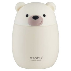 아소부 스테인레스 보온보냉 푸드자 베스티 푸드 컨테이너, 베어, 600ml, 1개