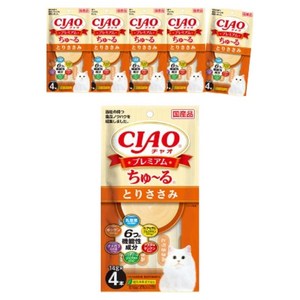 챠오츄르 고양이 프리미엄 짜먹는 간식 4p, 닭가슴살, 56g, 6개