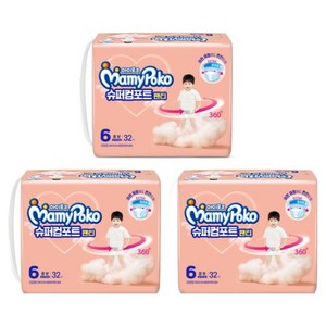 마미포코 뉴 슈퍼컴포트 팬티형 기저귀 점보 남녀공용, 6단계, 96매