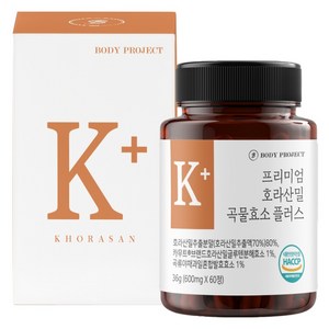 바디프로젝트 프리미엄 호라산밀 곡물효소 플러스 36g, 1개, 60정