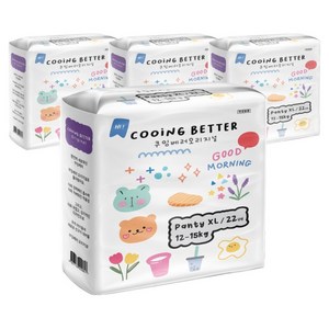 Cooing 베러 오리지널 팬티형 기저귀, 특대형(XL), 88매