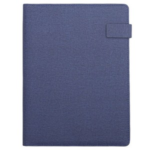 히키스 A4 가죽 메모패드, 블루, 1개