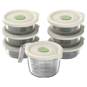 코멕스 클리어 멀티쿡 밥 국용기 6p + 계란찜 용기 세트, 화이트, 1세트