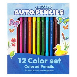 조선문방구 샤프식 색연필 세트 2.6mm, 12색, 1세트