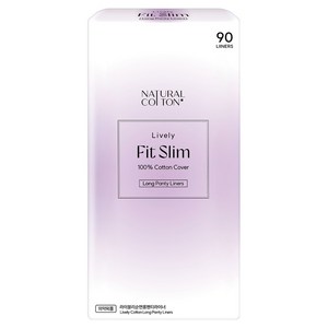 내츄럴코튼 순면 팬티라이너, 롱, 90개입, 1개