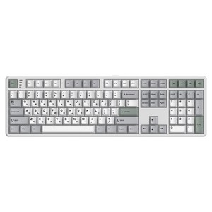 한성컴퓨터 저소음 가스켓 3모드 폼떡 유무선 기계식 키보드, 메탈화이트, GK798 PRO, KTT저소음블루